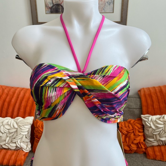 ❣️🆕A.Che Colorful Bandeau Top & Skirt Bottom Bikini❣️ - Picture 3 of 10